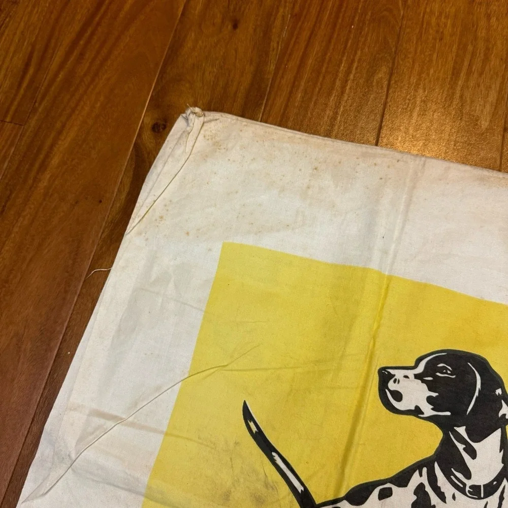 1950s Vitality Chicago Illinois 100 lbs Cattle feed bag canvas advertising decor
